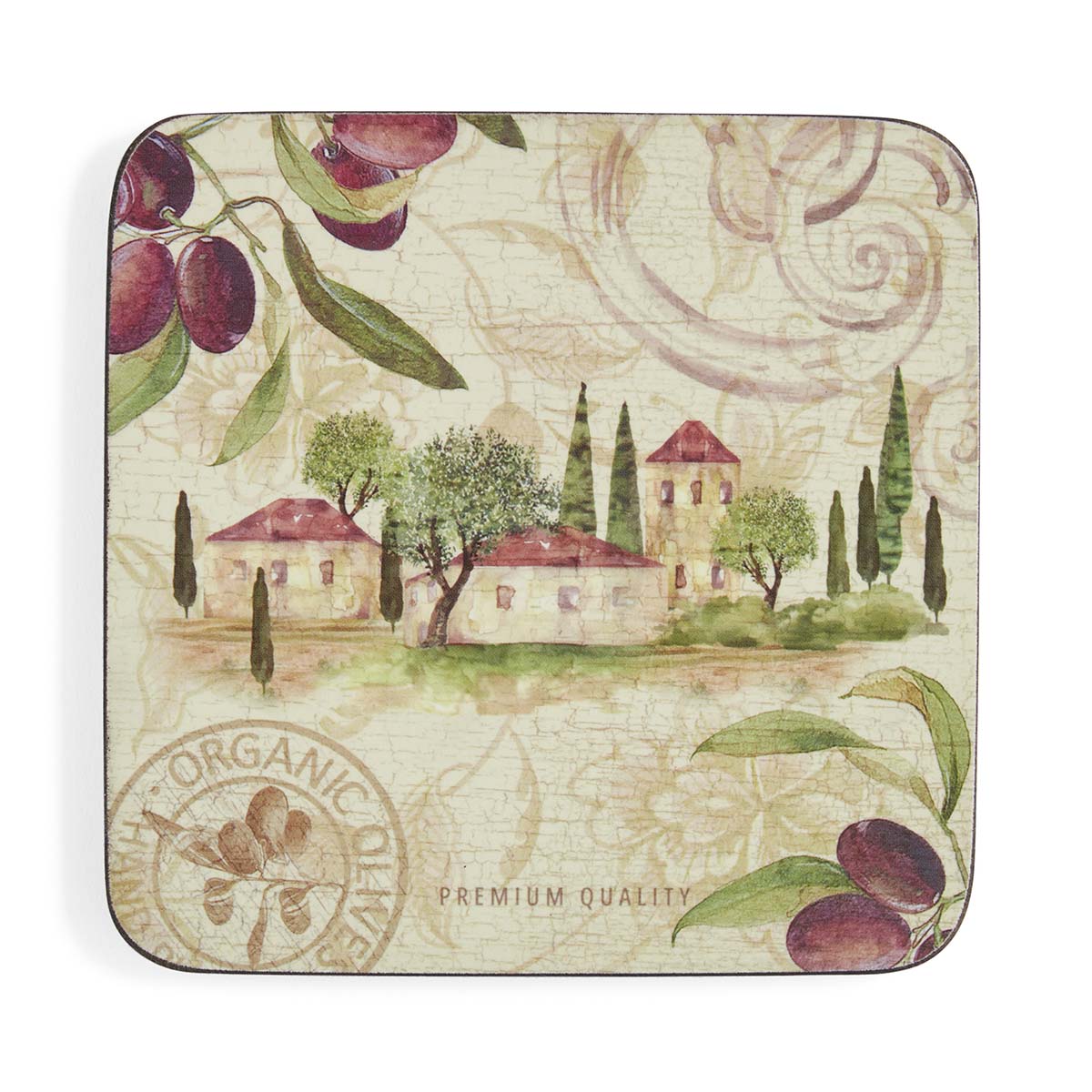 Olive Orchard Set of 6 Coasters image number null