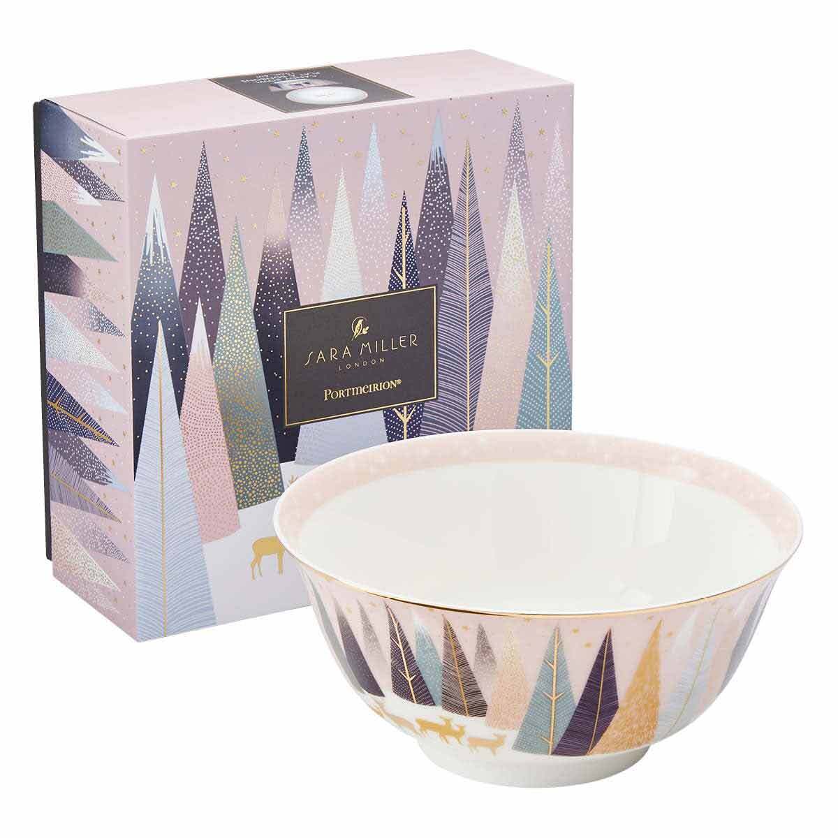 Sara Miller London for Portmeirion Frosted Pines 6 Inch Candy Bowl image number null