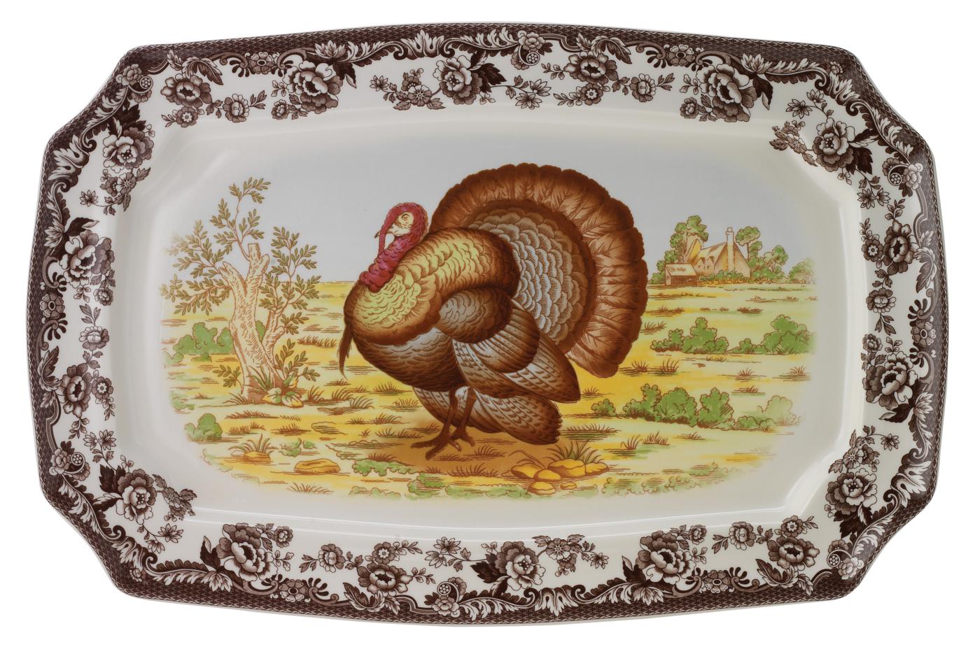 Woodland Rectangular Platter 17.5 Inch, Turkey image number null