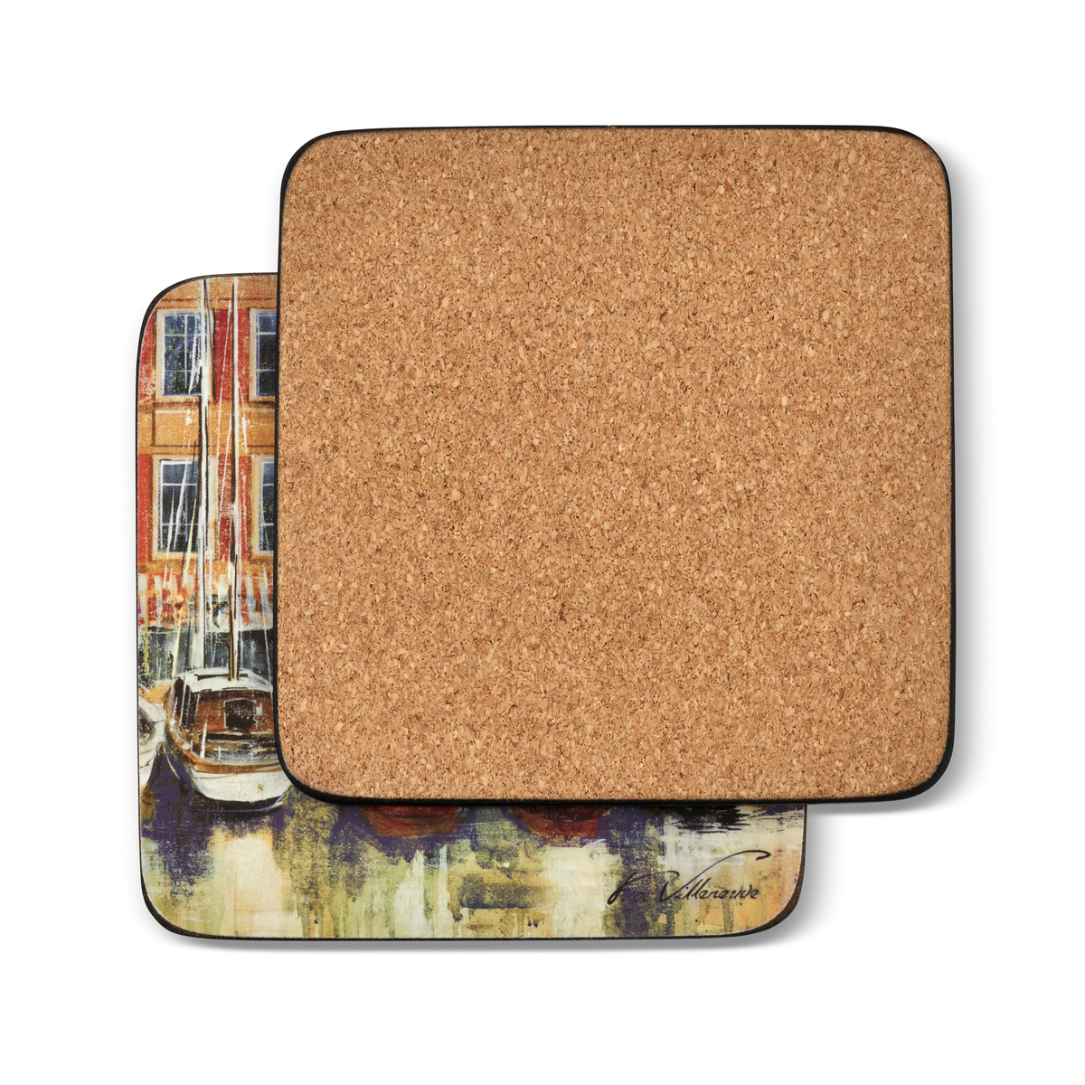 Boat Scene Coasters Set of 6 image number null
