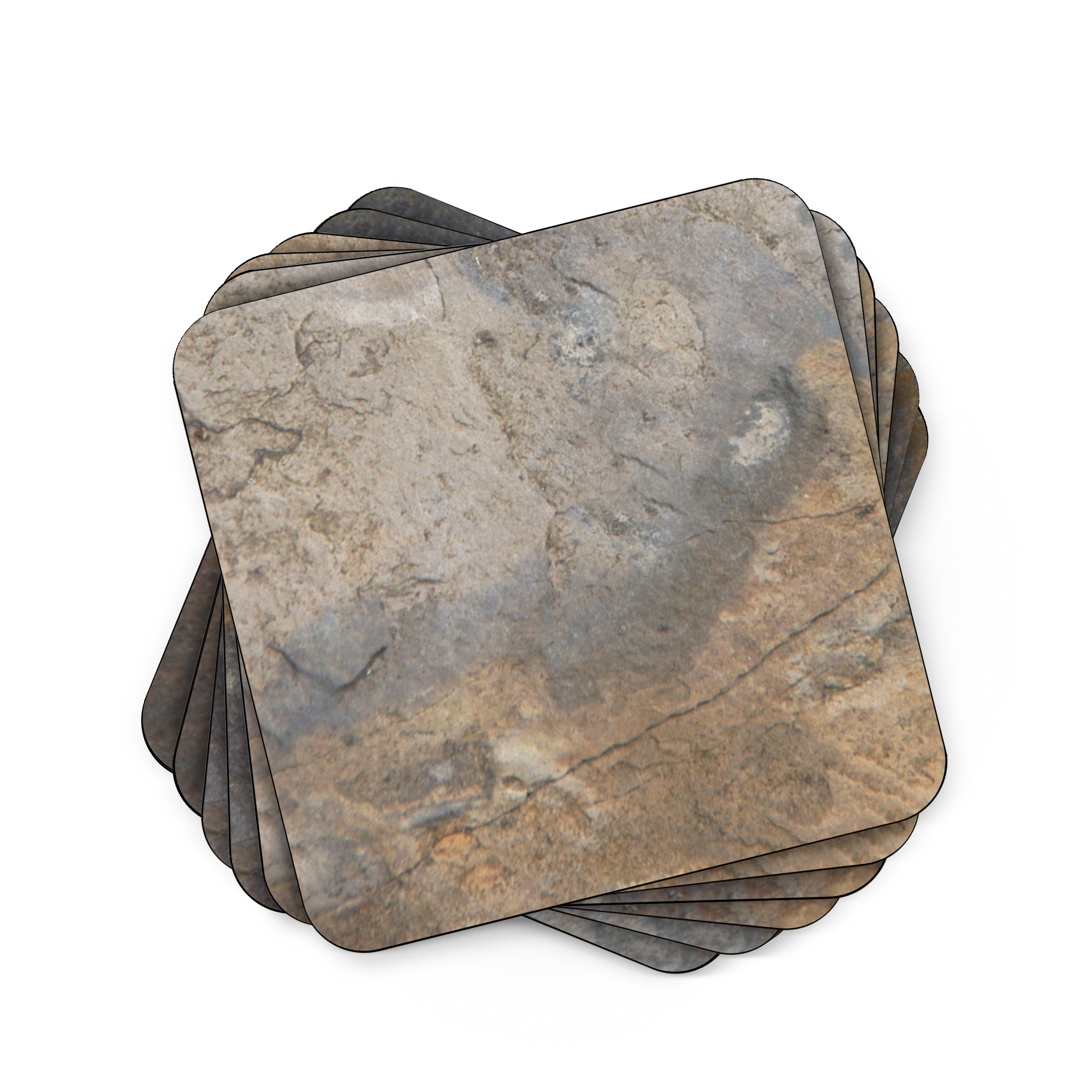 Earth Slate Coasters Set of 6 image number null