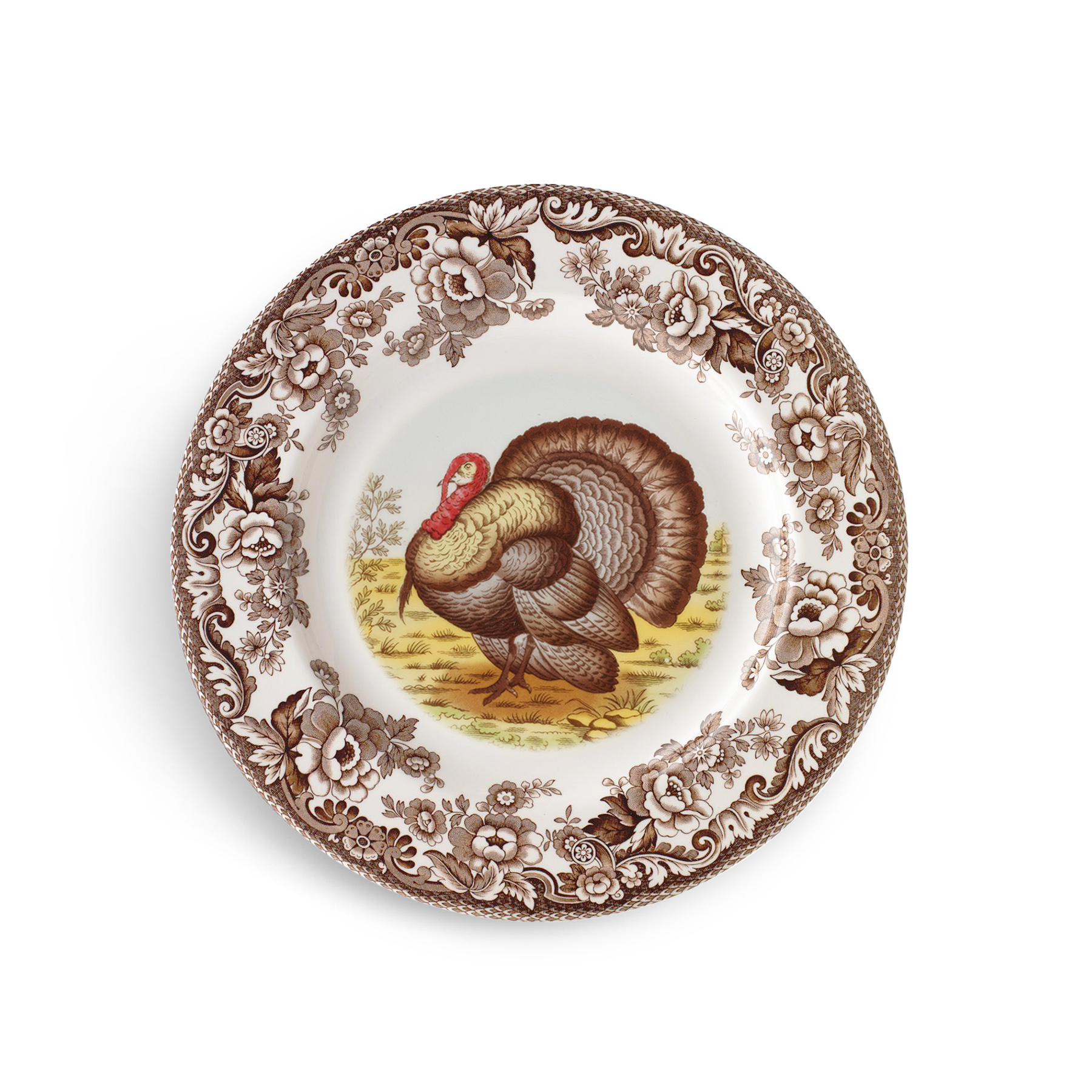 Woodland Turkey Soup Plate 9 Inch image number null