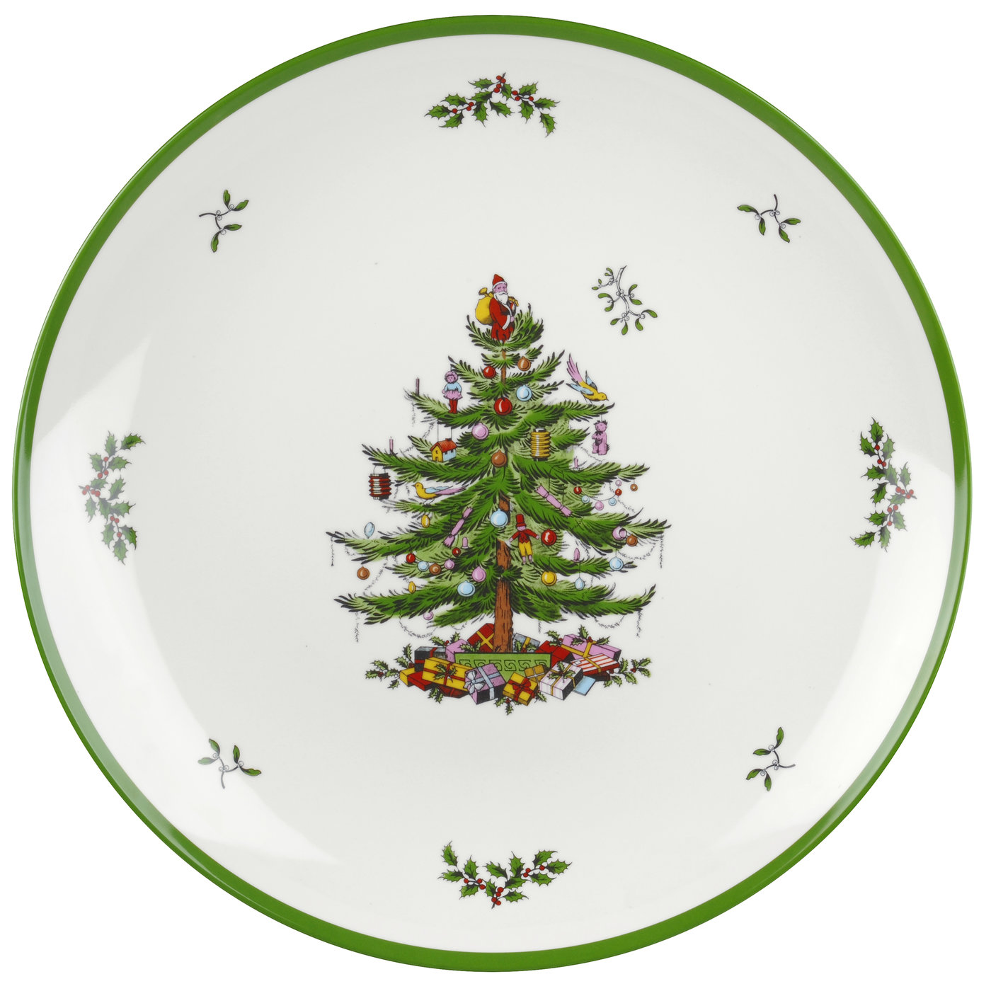 Christmas Tree 14 Inch Round Melamine Platter image number null