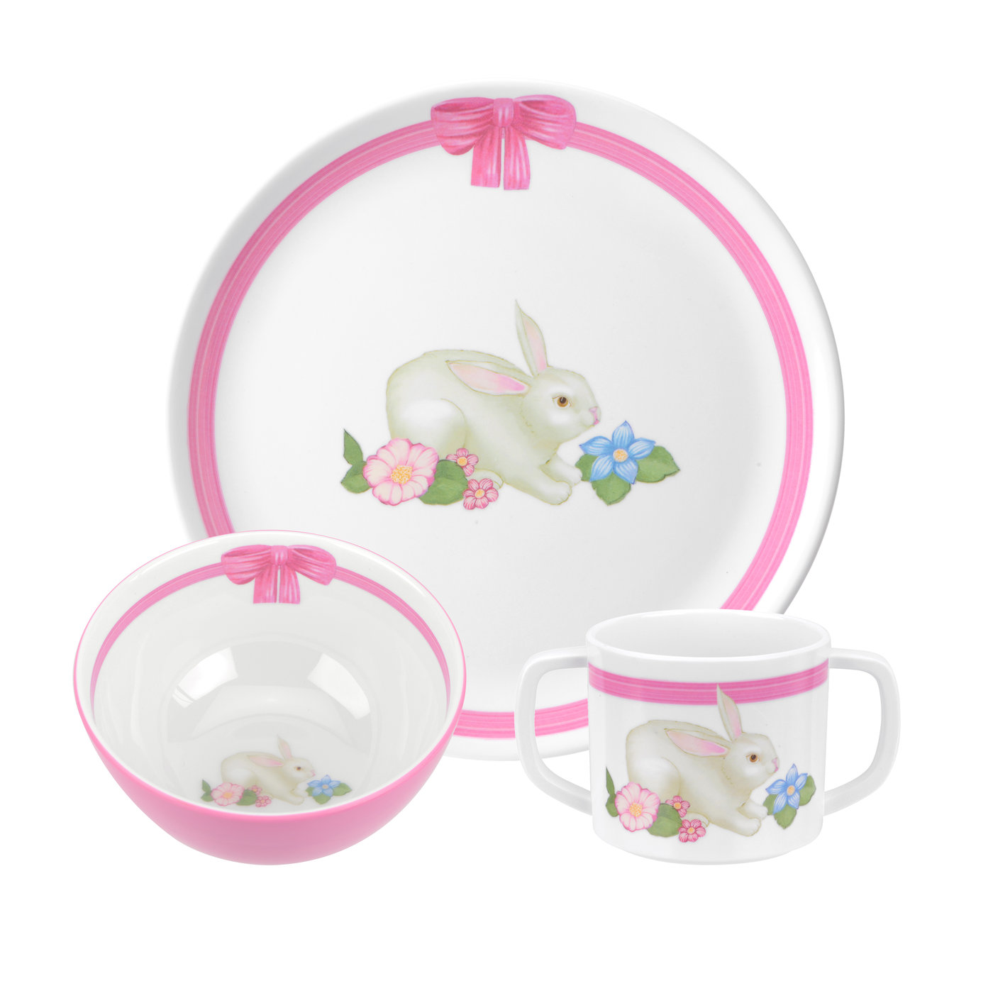 Botanic Garden Terrace Bunny Melamine 3 Piece Set image number null