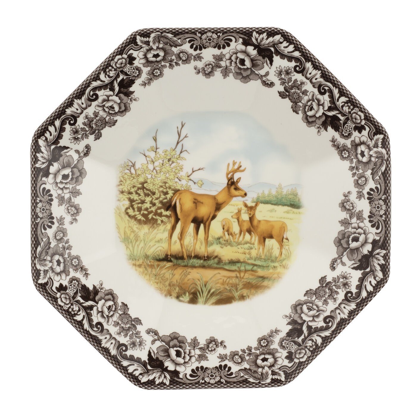 Woodland Octagonal Platter 14" (Mule Deer) image number null