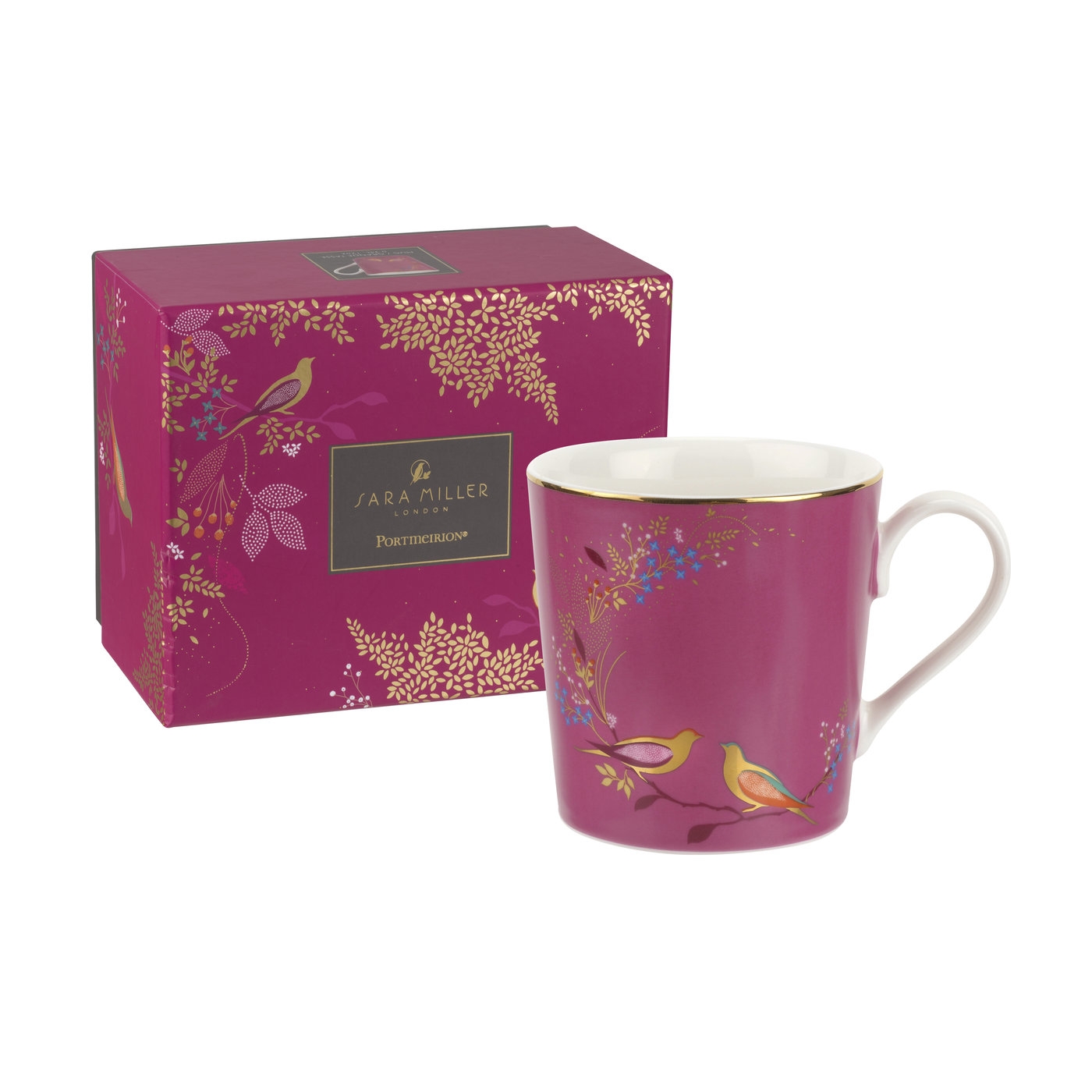 Sara Miller London Chelsea 12 Ounce Mug (Pink) image number null