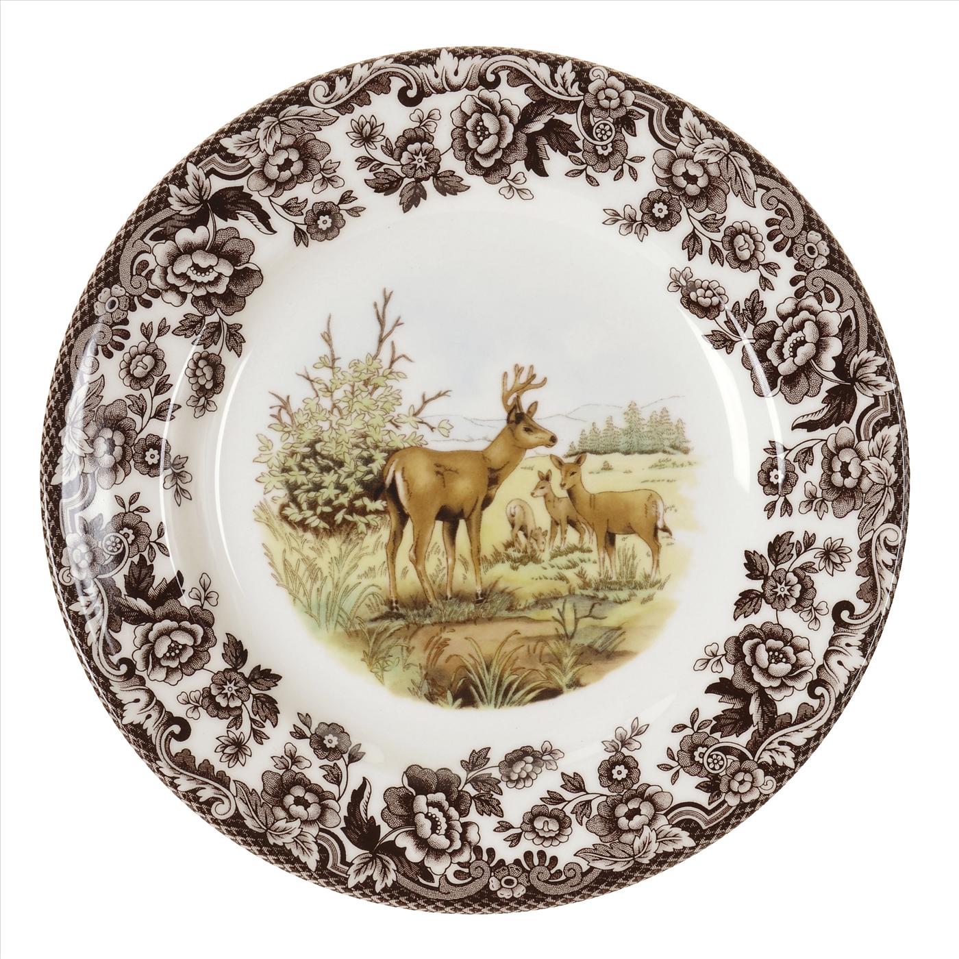 Woodland Salad Plate 8 Inch (Mule Deer) image number null