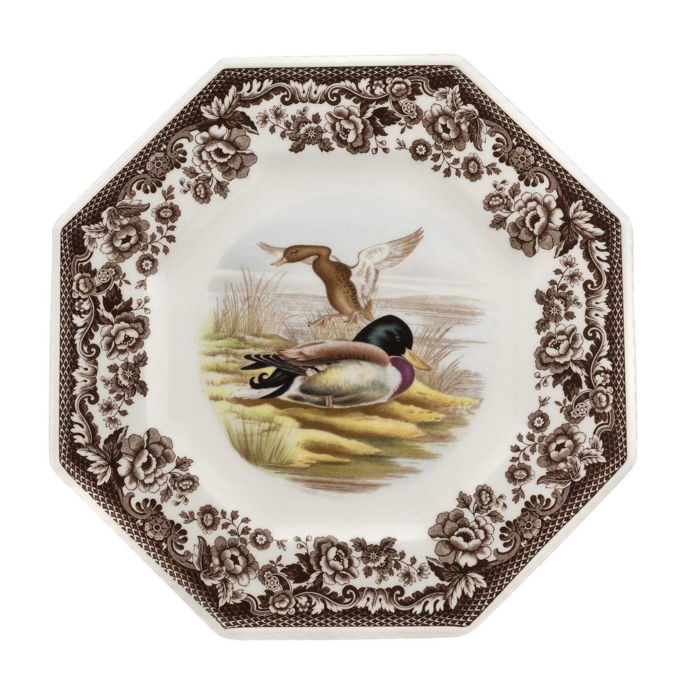 Woodland Octagonal Plate 9.5 Inch (Mallard) image number null