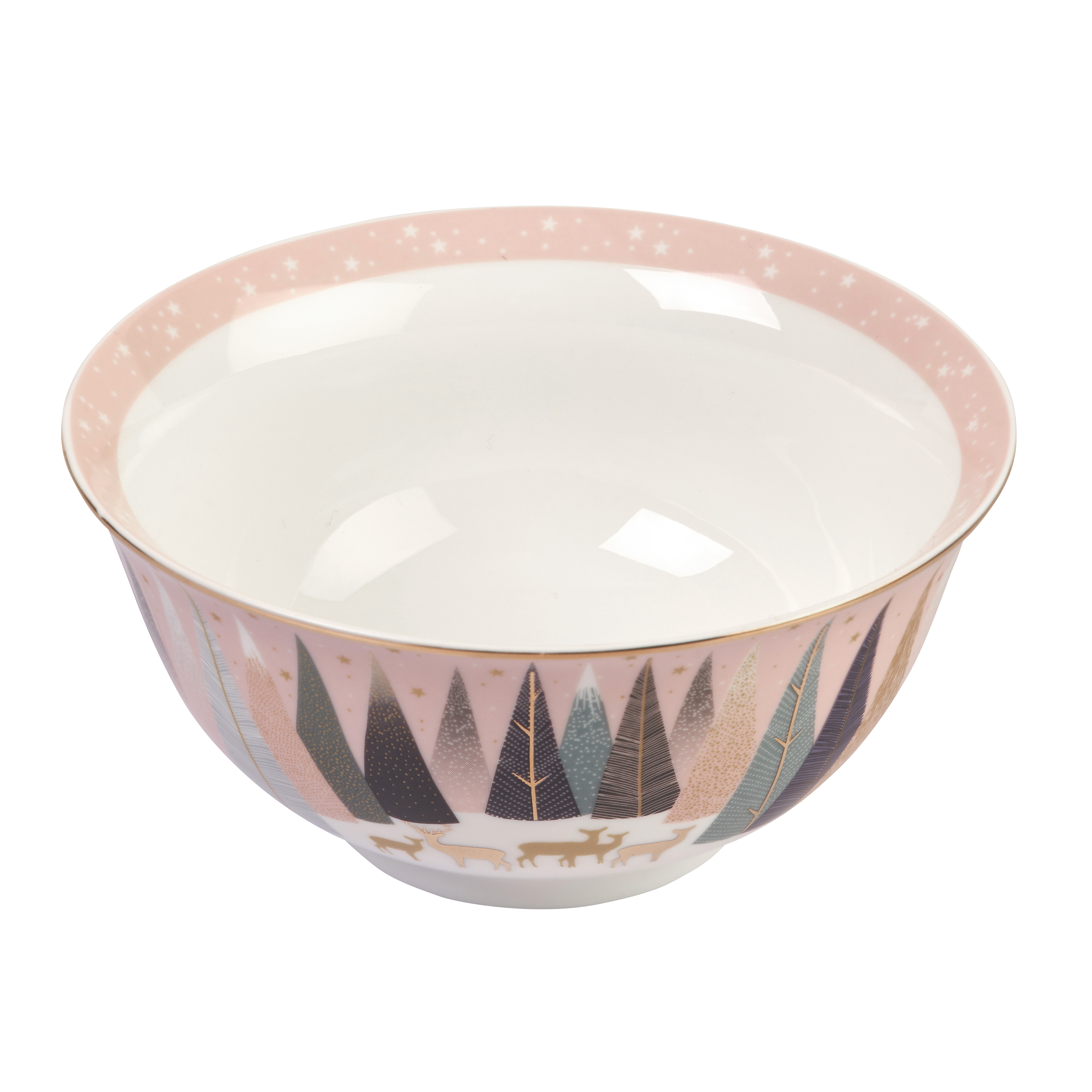 Sara Miller London Frosted Pines 6 Inch Candy Bowl image number null