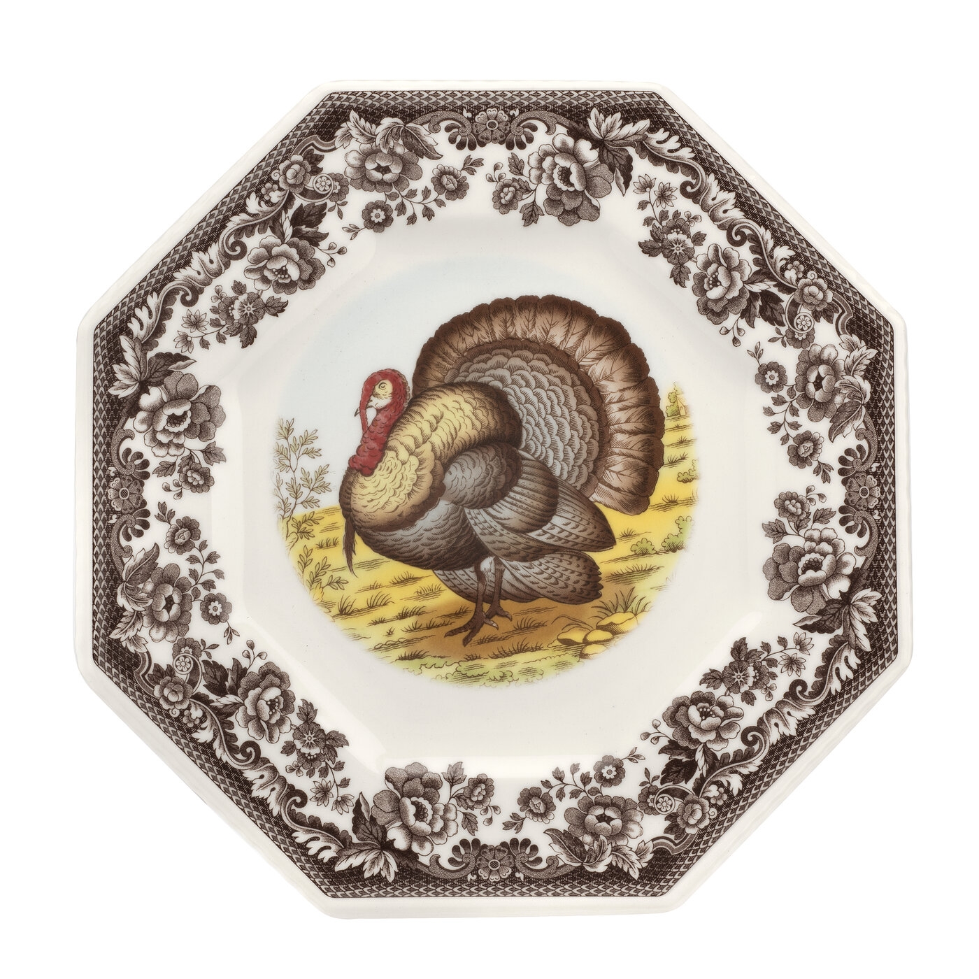 Woodland Octagonal Plate 9.5 Inch, Turkey image number null