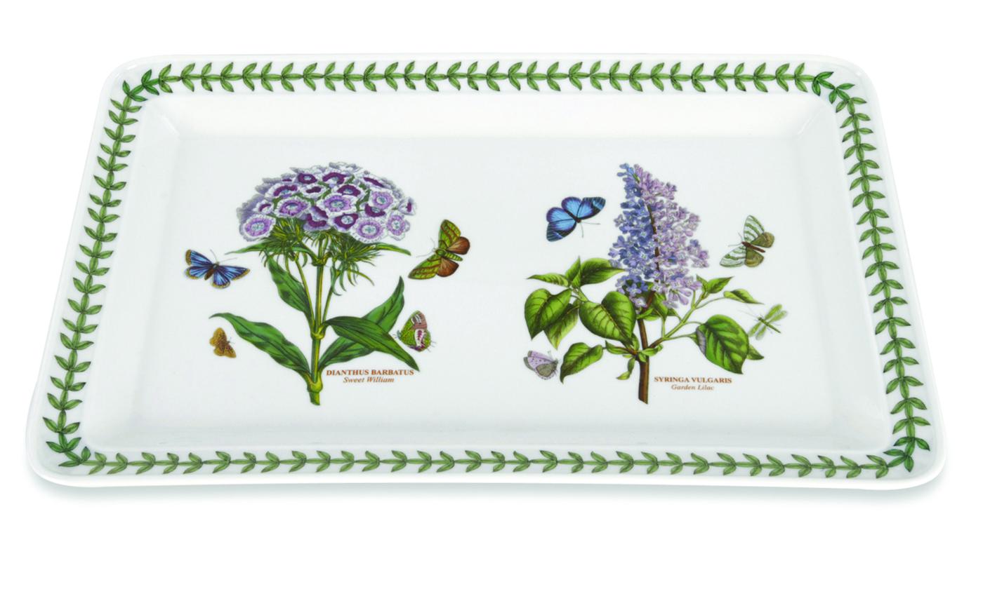 Botanic Garden 15.5 Inch Rectangular Tray (Garden Lilac/Sweet William) image number null