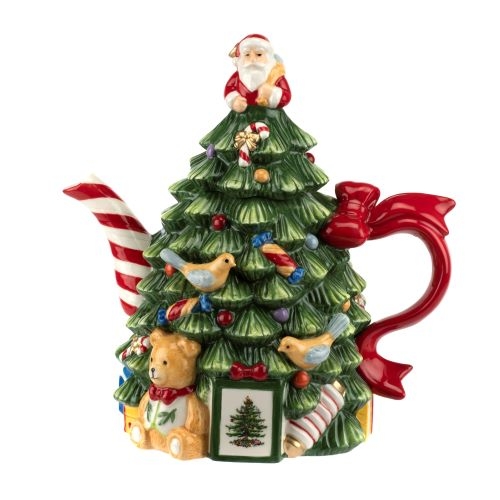250th Anniversary Christmas Tree Figural Teapot image number null