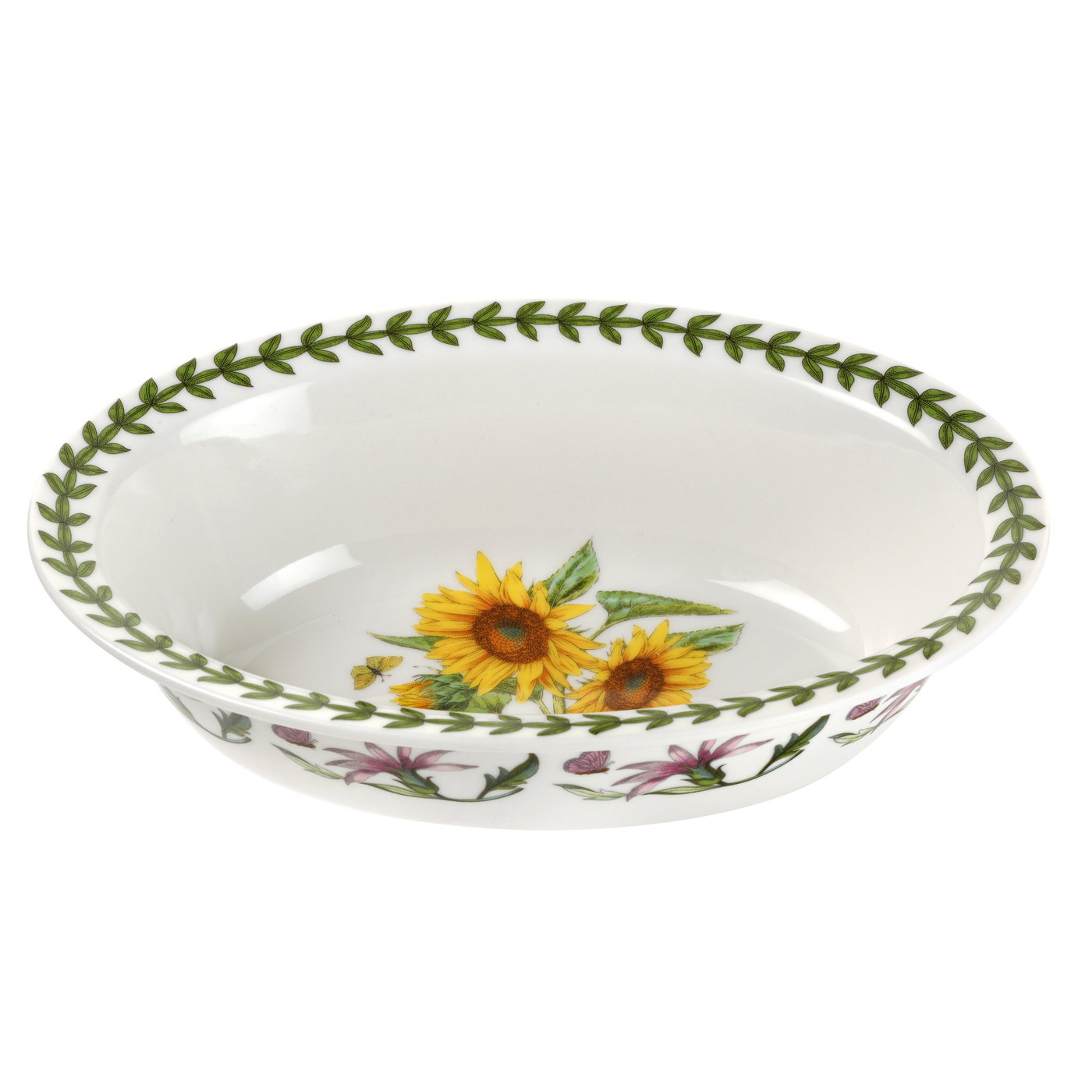 Botanic Garden 8 Inch Oval Pie Dish (Sunflower) image number null