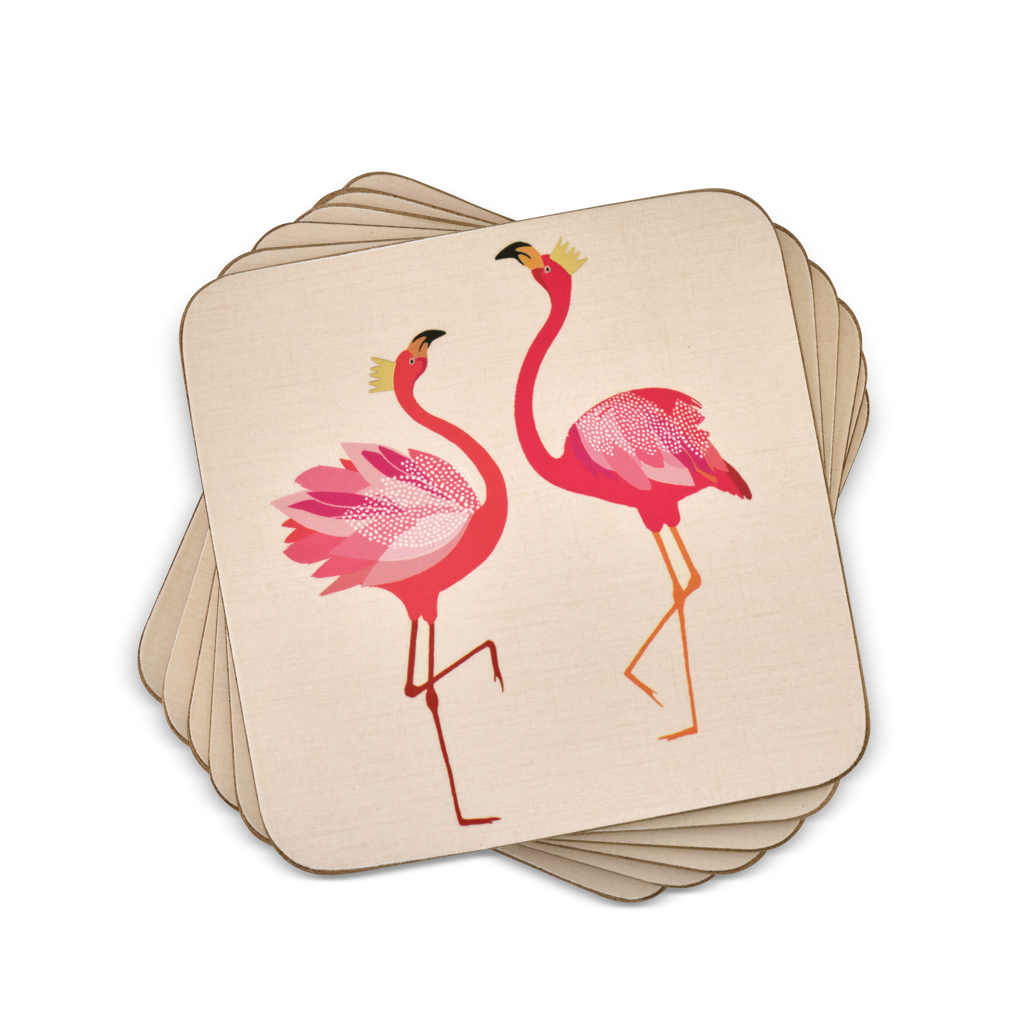 Sara Miller London The Flamingo Coasters Set of 6 image number null