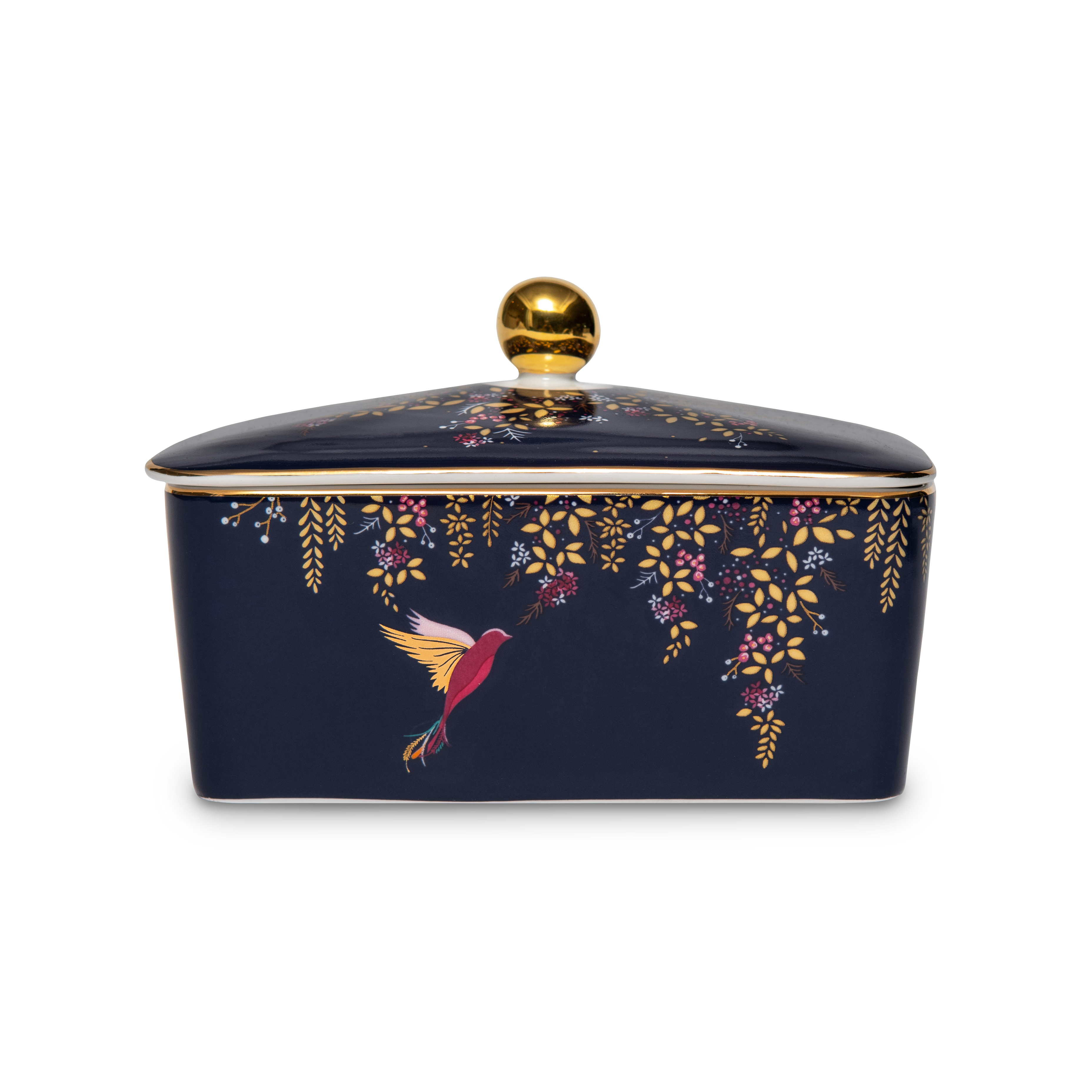 Sara Miller Chelsea Covered Butter Dish, Navy image number null