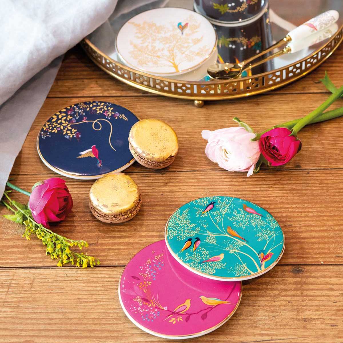 Sara Miller Chelsea Set of 4 Ceramic Coasters image number null