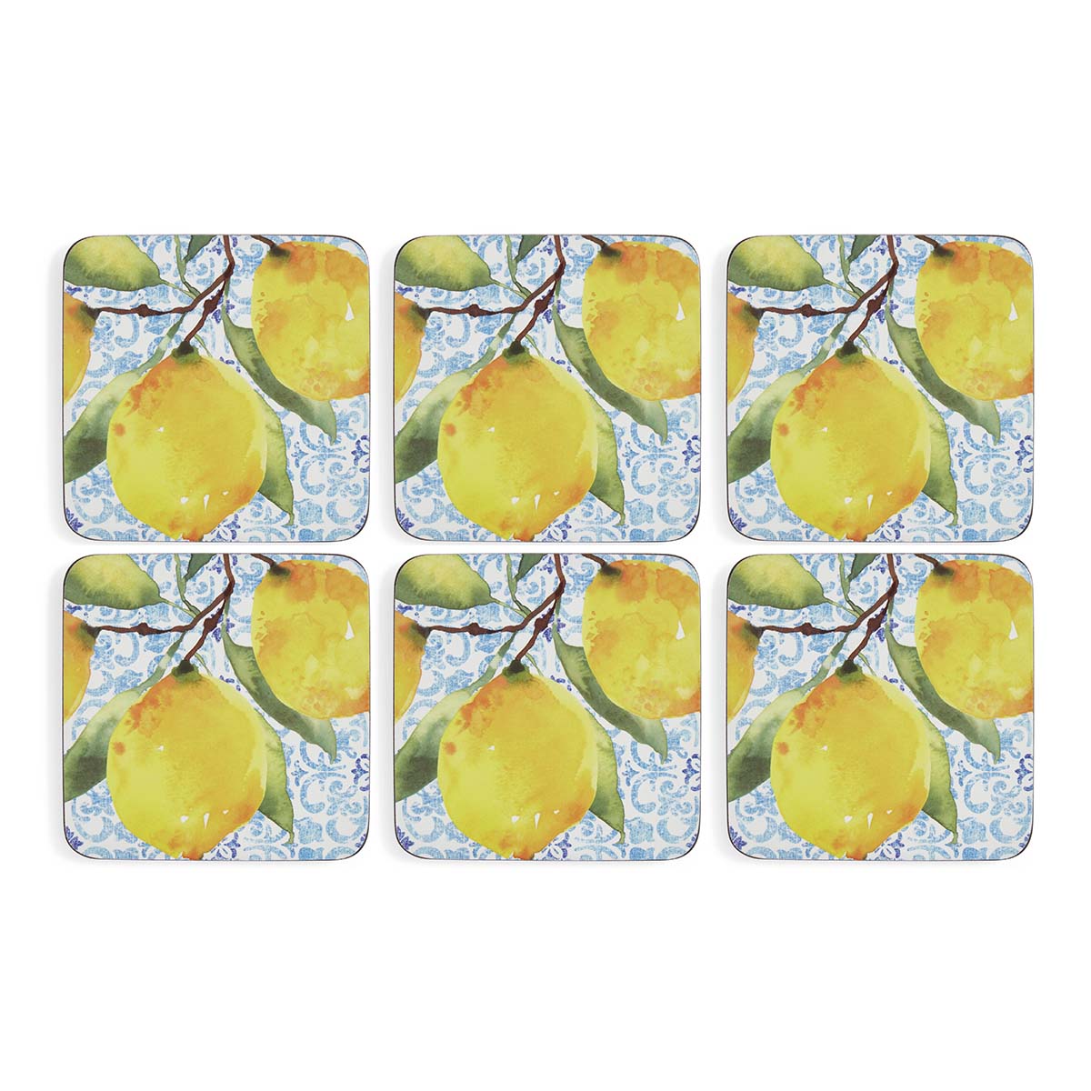 Amalfi Lemons Set of 6 Coasters image number null