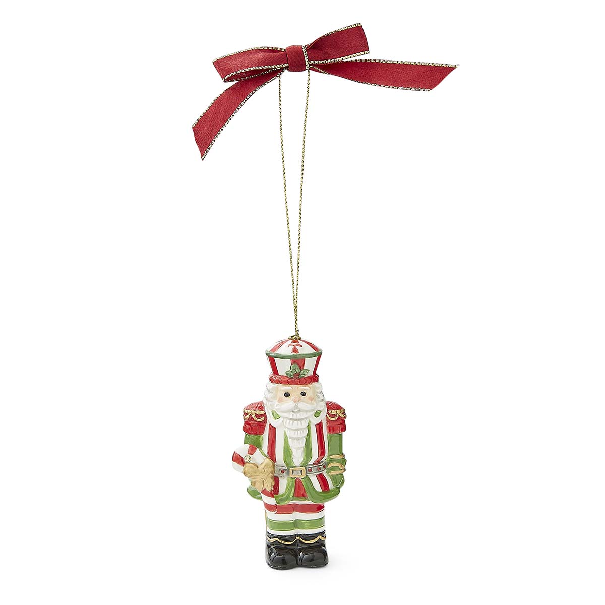 Christmas Tree Candy Cane Nutcracker Ornament image number null