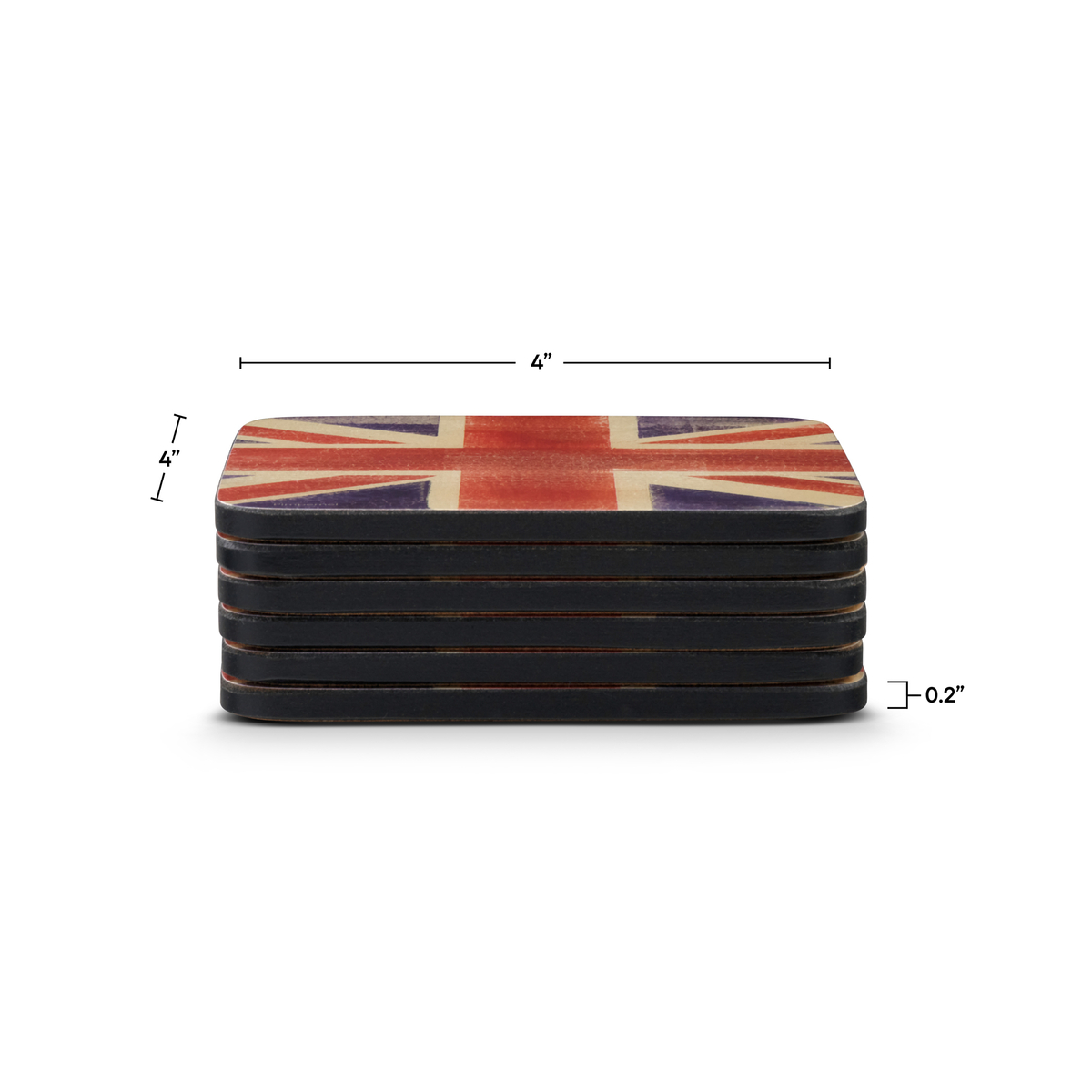 Union Jack Coasters Set of 6 image number null