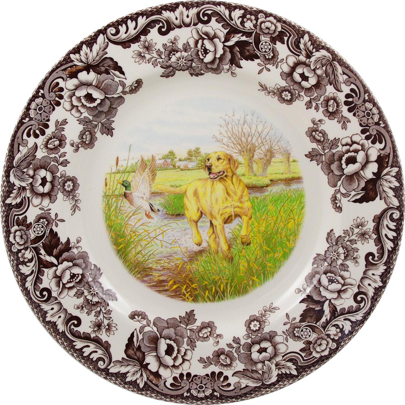 Woodland Dinner Plate 10.5 Inch (Yellow Labrador Retriever) image number null