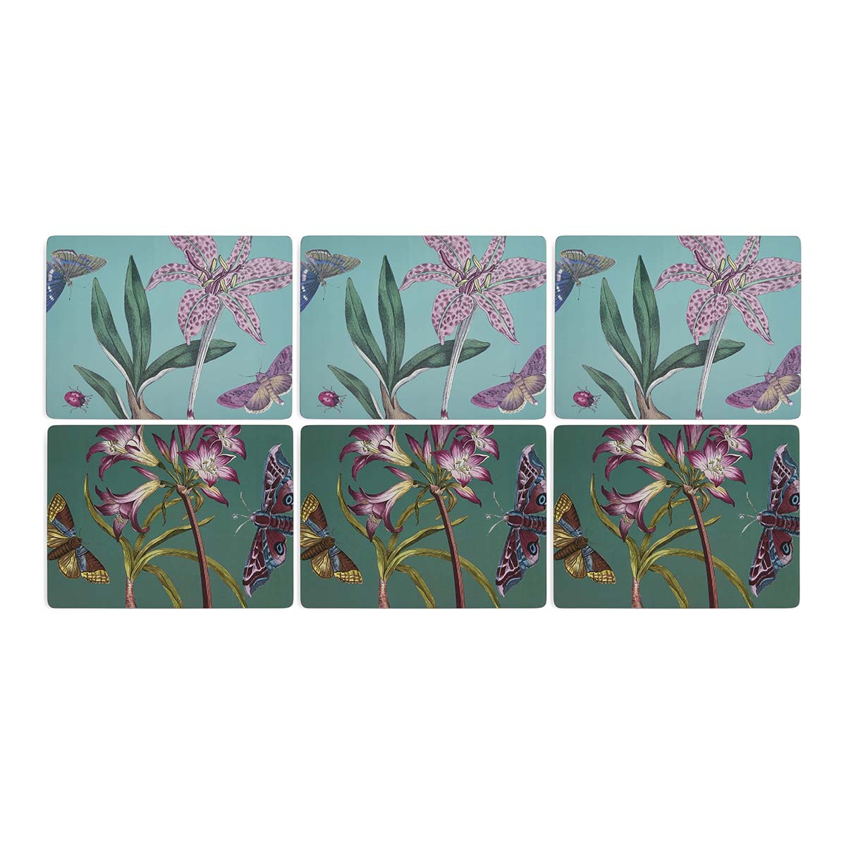 Botanic Garden Flora & Fauna Set of 4 Large Placemats image number null