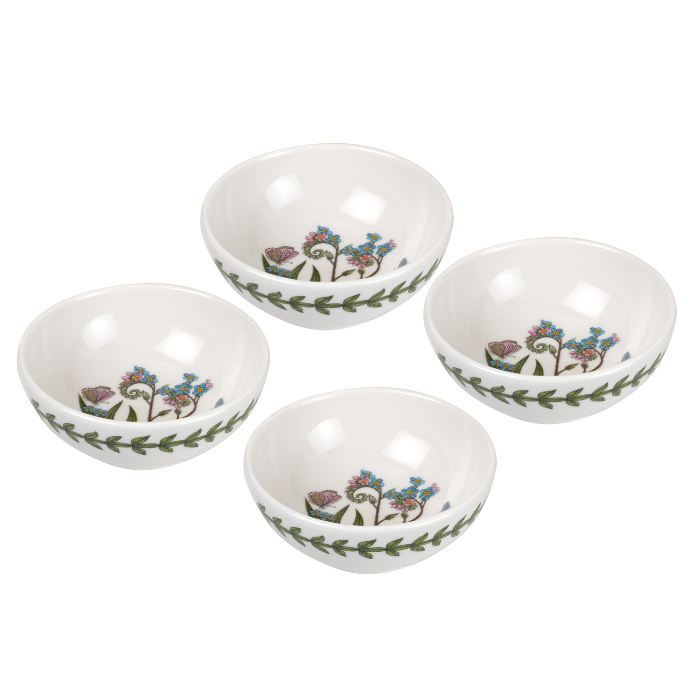 Botanic Garden Small Low Bowls Set of 4 (Forget-me not) image number null