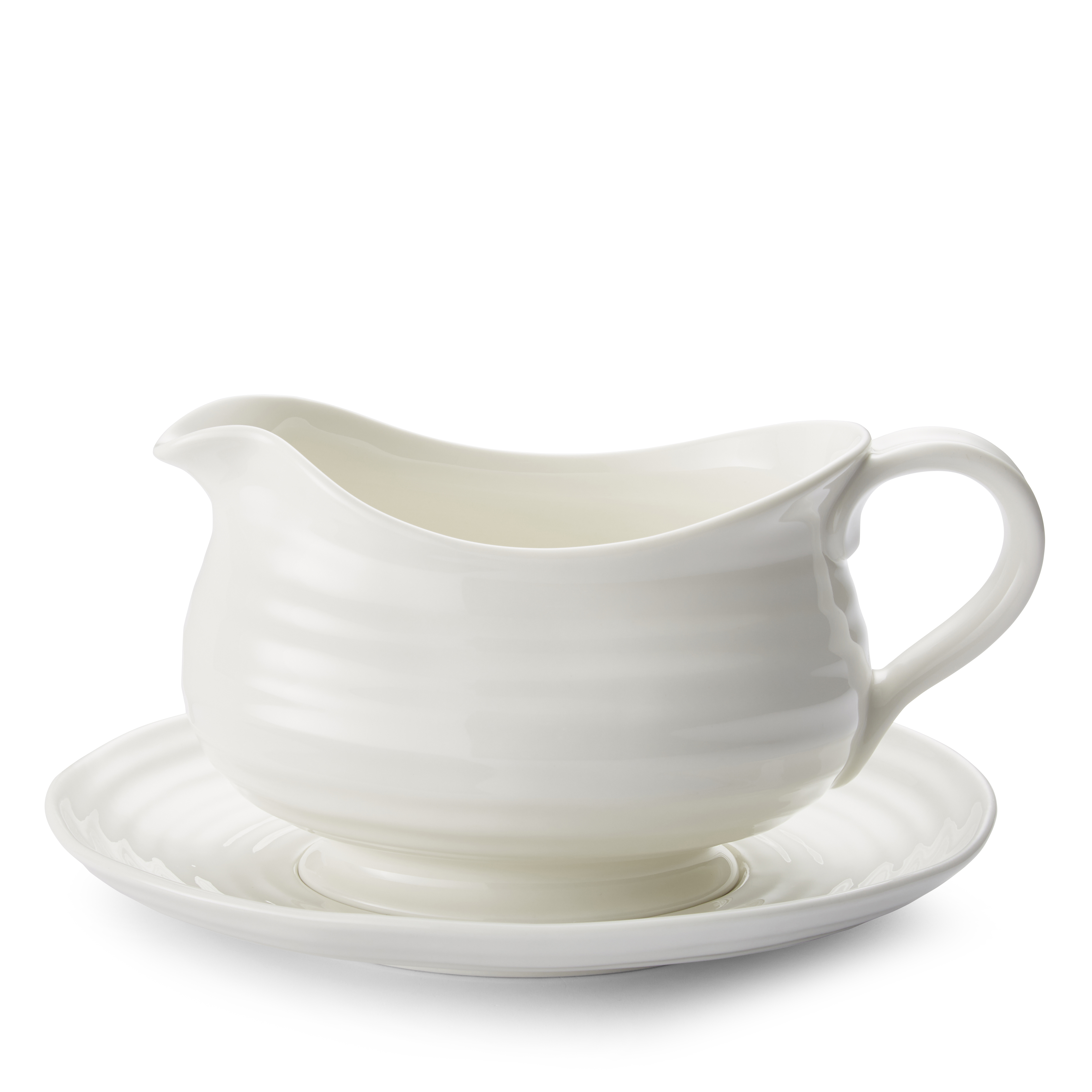 Sophie Conran White Gravy Boat and Stand image number null