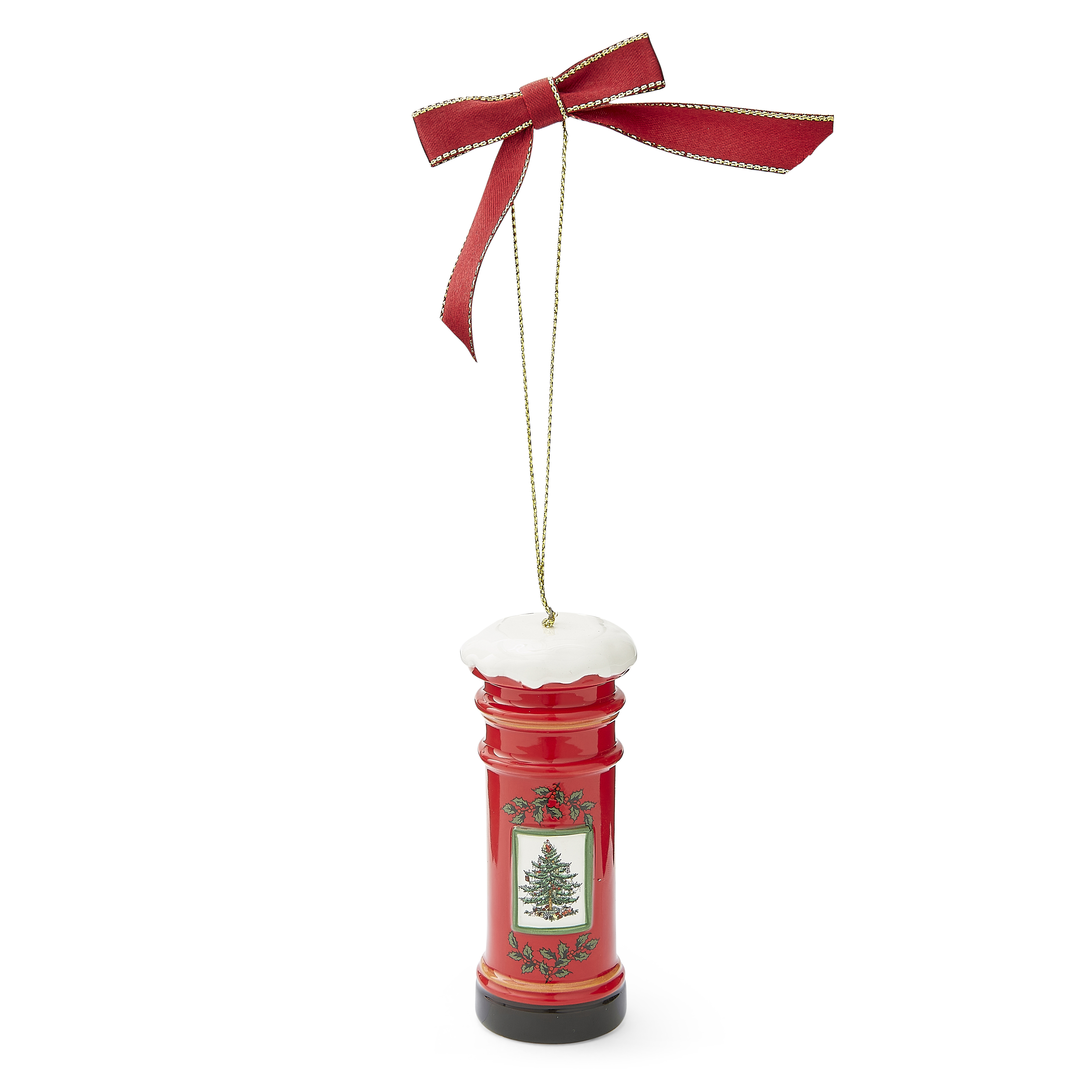 Christmas Tree Red Post Box Ornament image number null