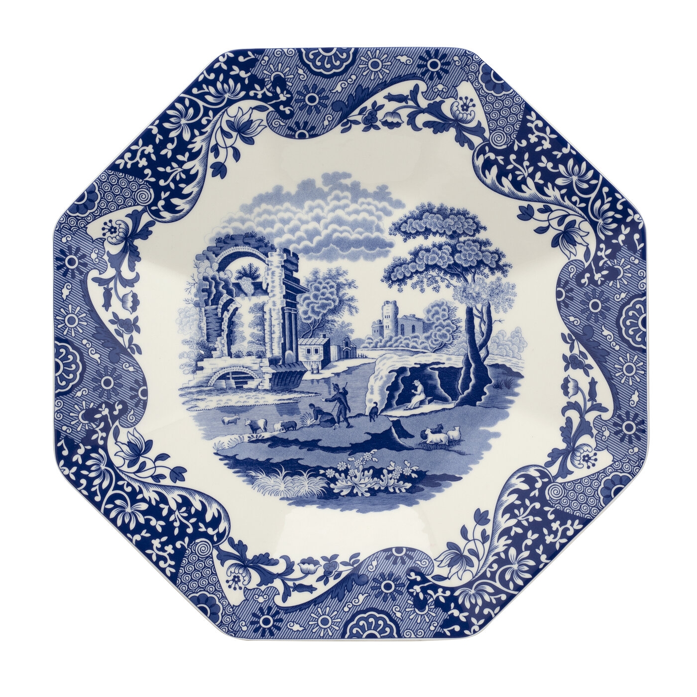 Blue Italian 14 Inch Octagonal Platter image number null