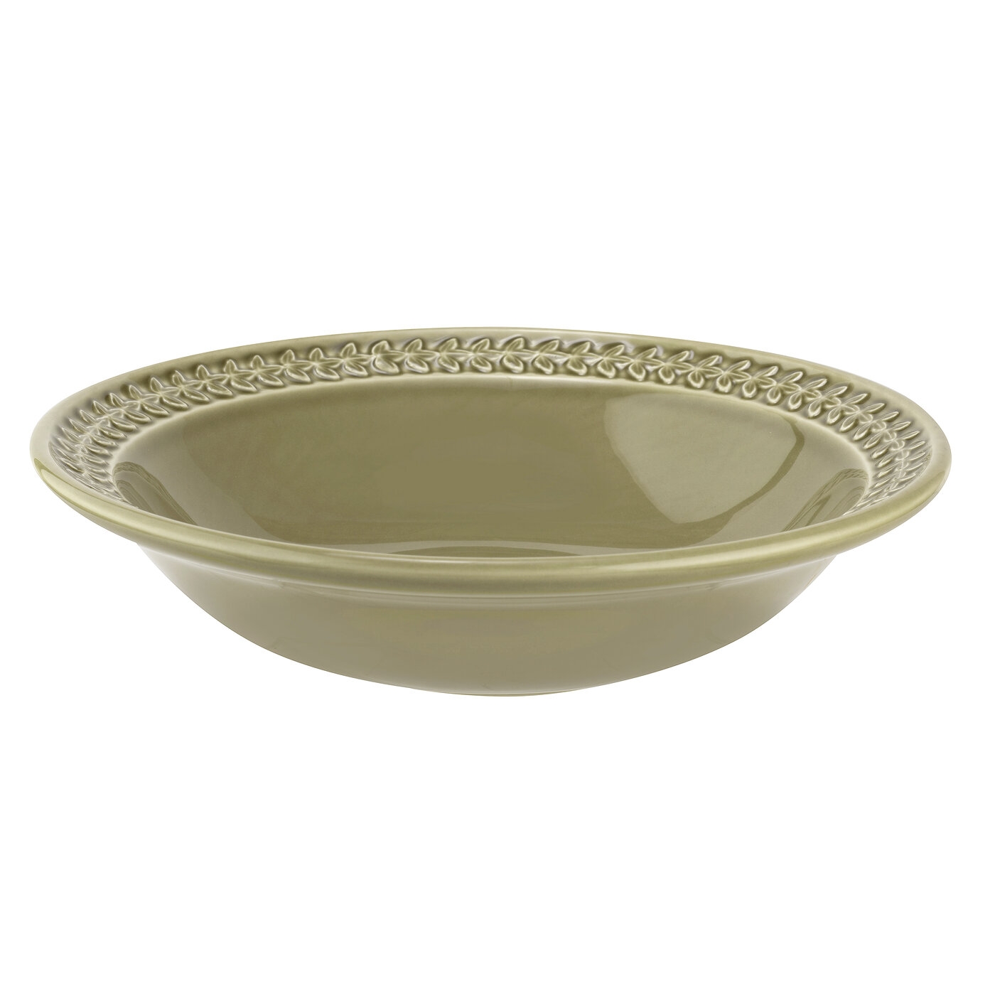 Botanic Garden Harmony 9 Inch Deep Pasta Bowl Moss Green image number null