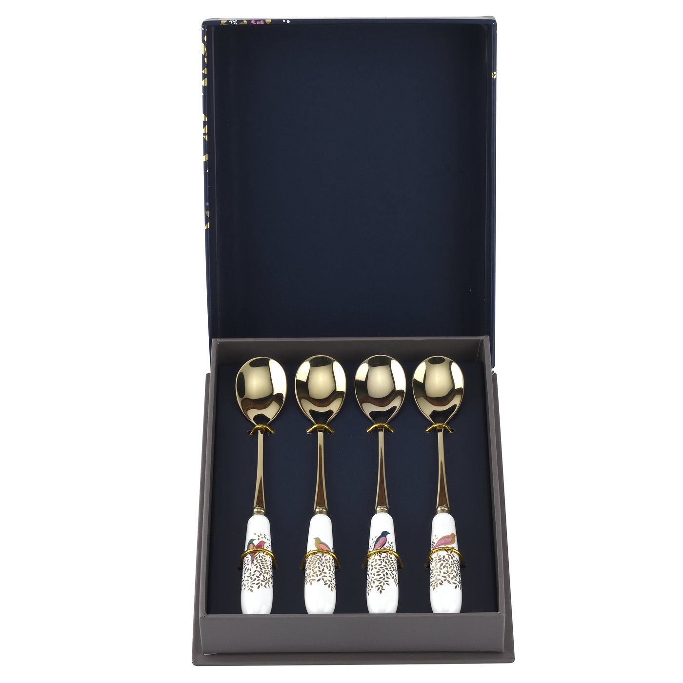 포트메리온 '사라 밀러 런던' 티스푼 4개 세트 Sara Miller London for Portmeirion Chelsea Collection Tea Spoons Set of 4 Assorted Design