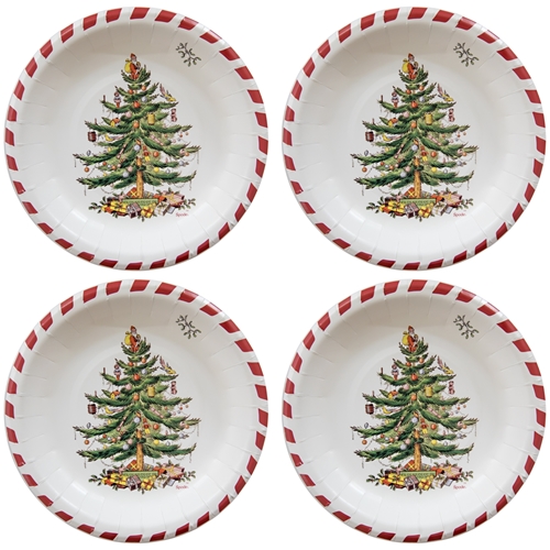 Candy Cane Christmas Tree Lunch/Dessert Plate (Paper / 8 Ct) image number null