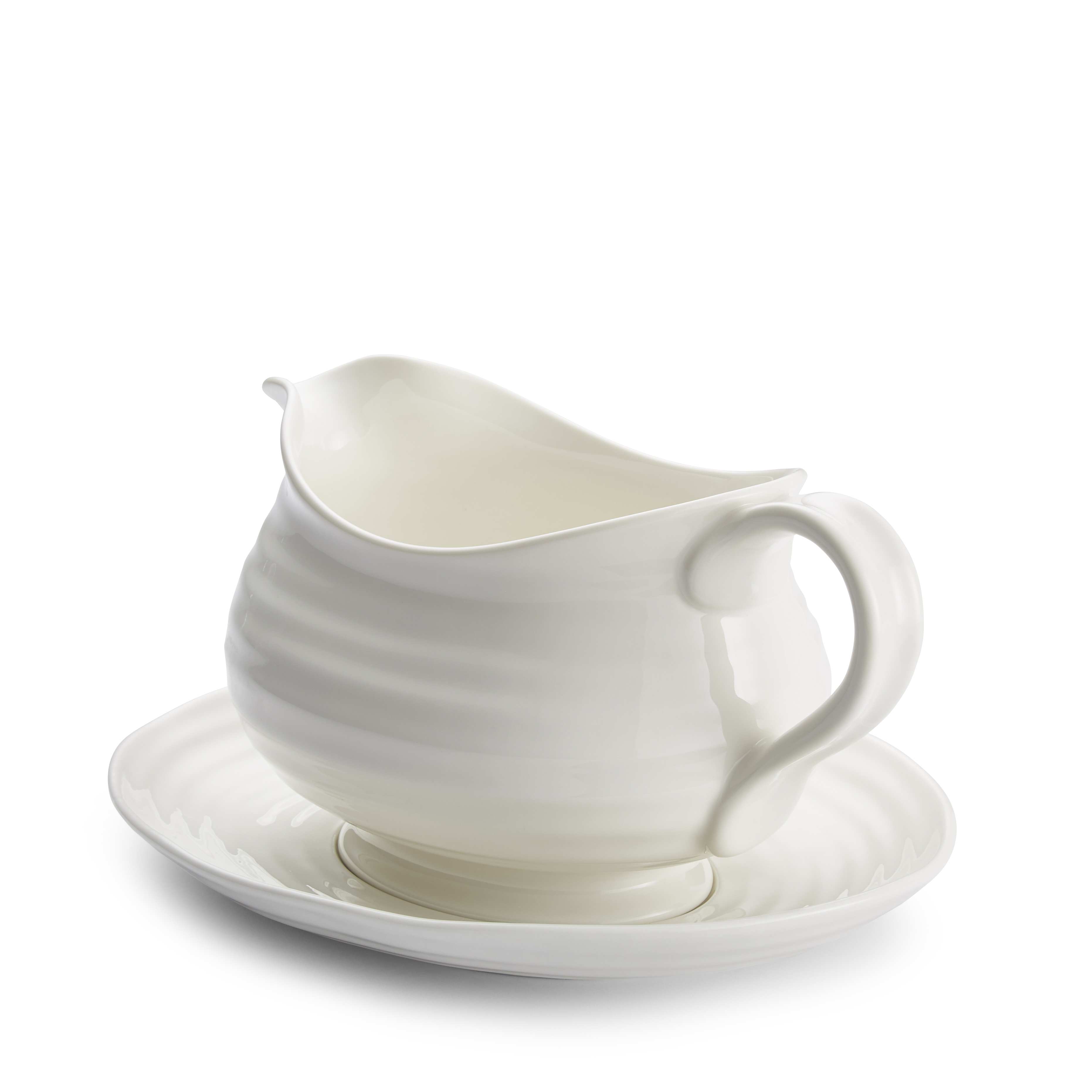 Sophie Conran White Gravy Boat and Stand image number null