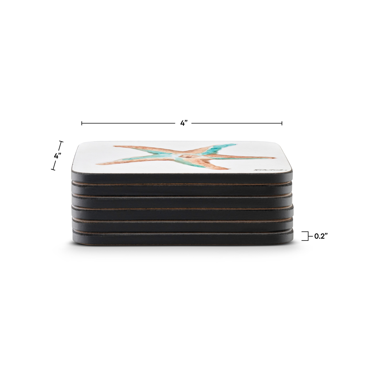Coastal Shore Coasters Set of 6 image number null