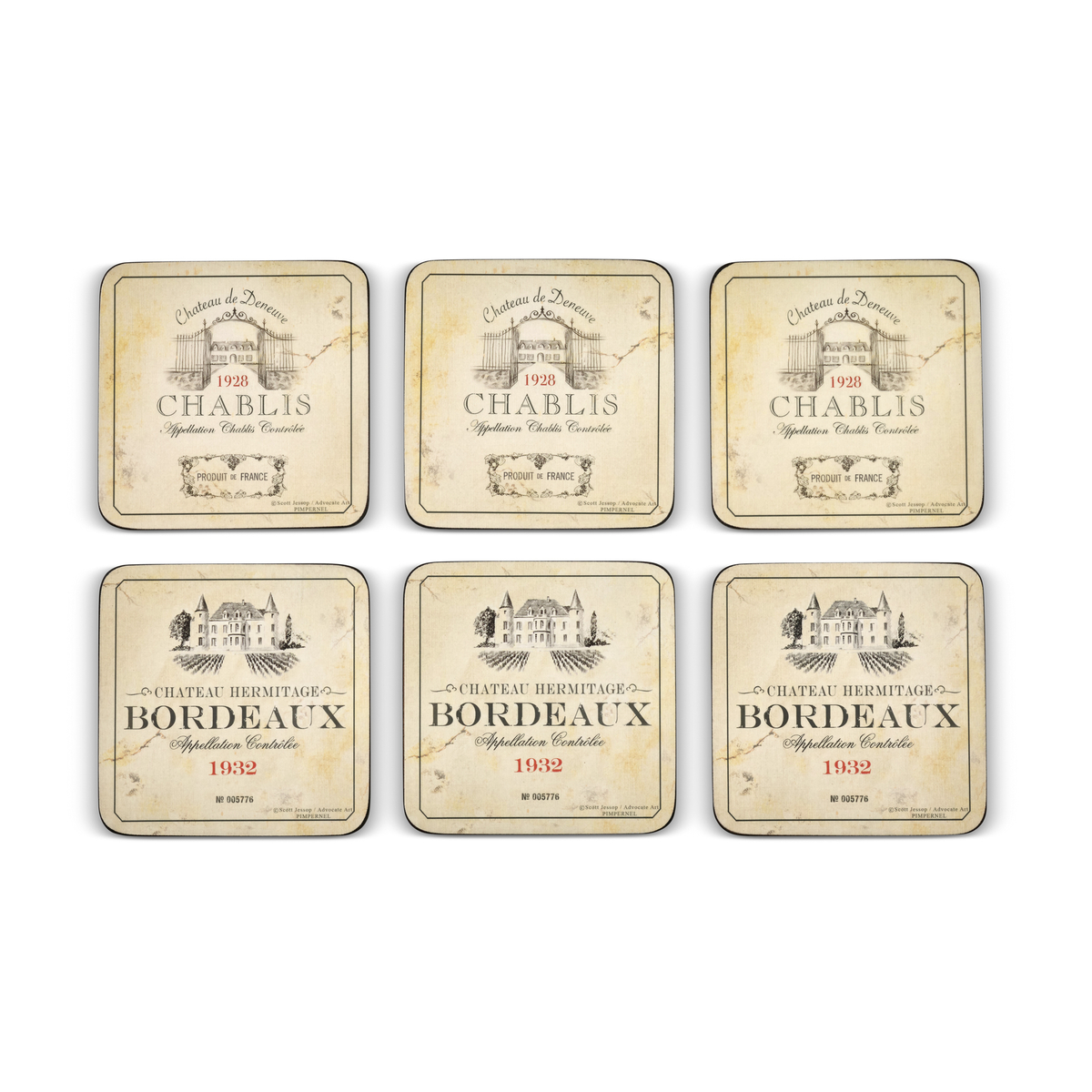 Vin de France Coasters Set of 6 image number null