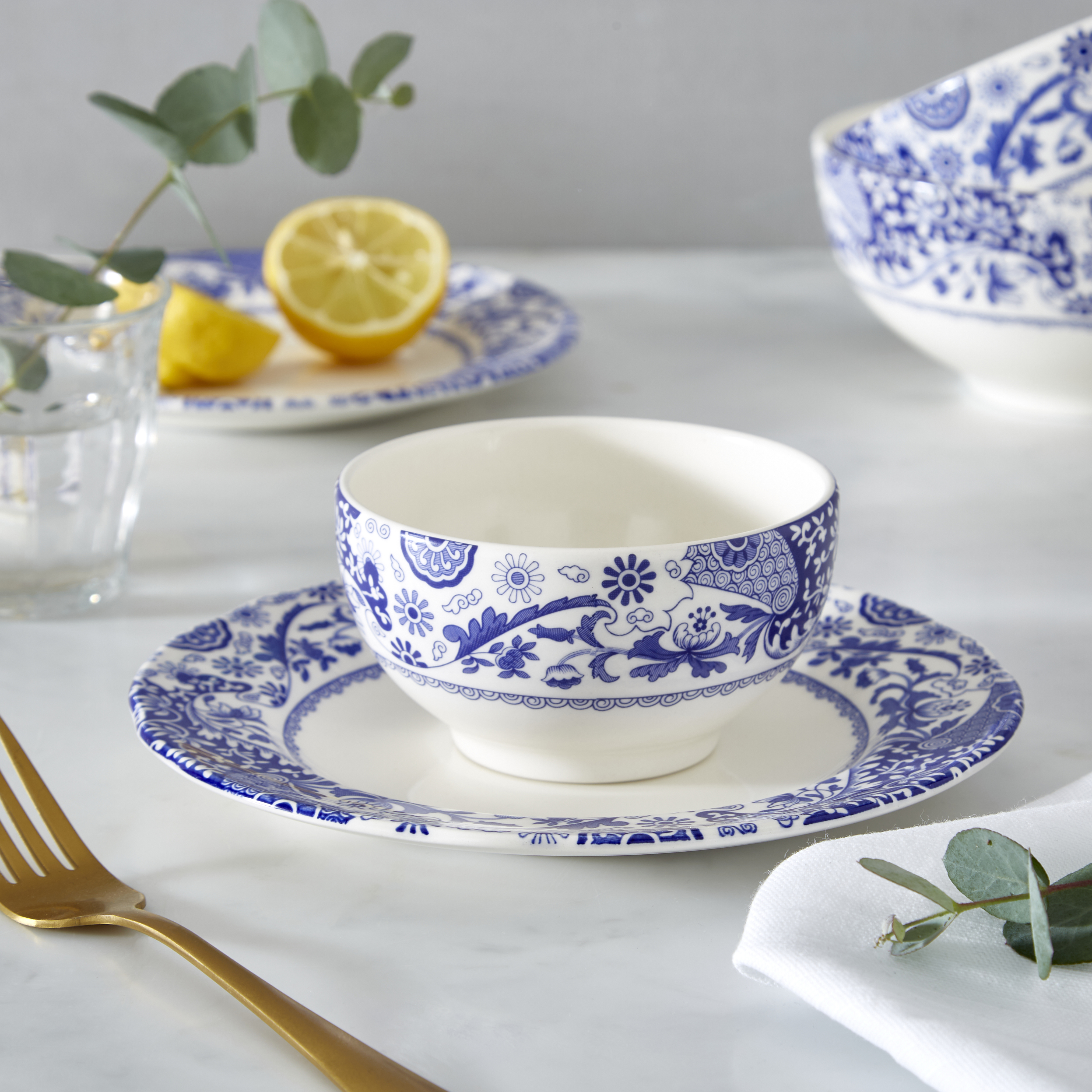 Blue Italian Brocato 4.3 Inch Bowl image number null
