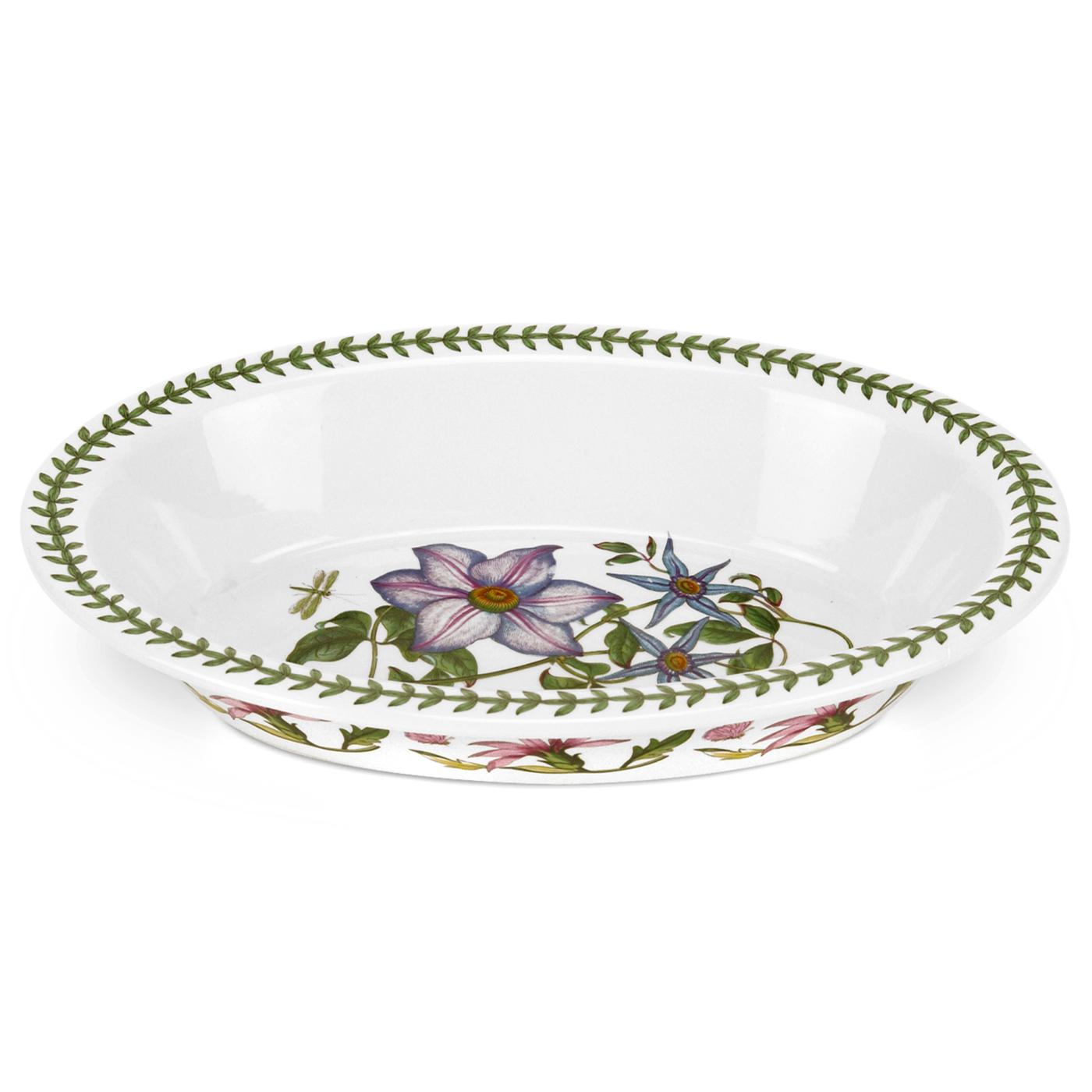 Botanic Garden Deep Oval Baking Dish, Clematis image number null