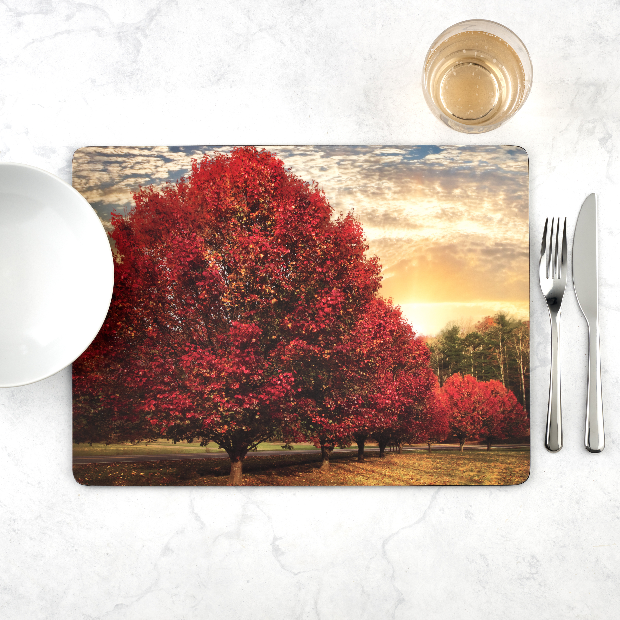 Crimson Trees Placemats Set of 4 image number null