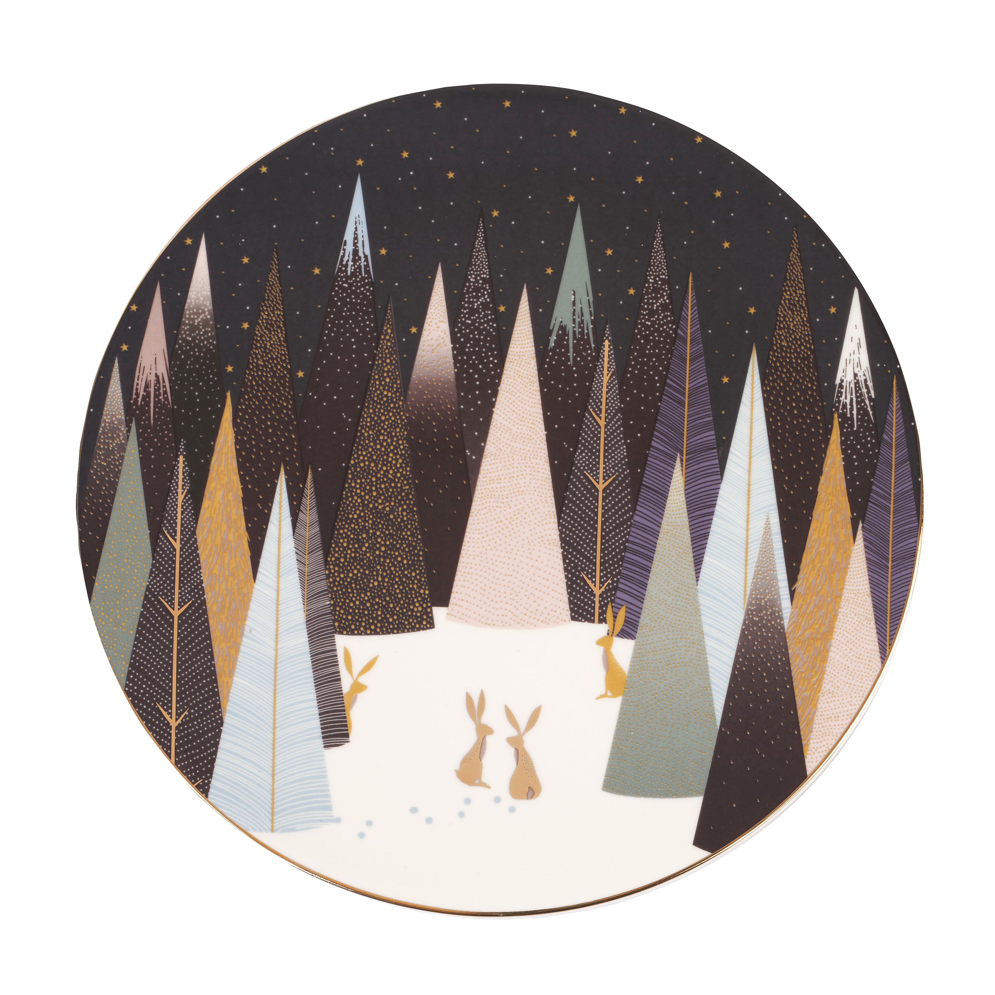 포트메리온 '사라 밀러 런던 프로스티드 파인즈' 서빙 접시 Sara Miller London for Portmeirion Frosted Pines 9 Inch Serving Plate